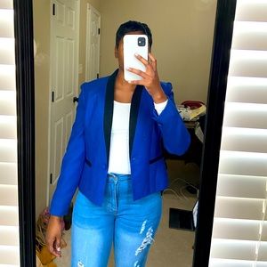 Blue and black blazer